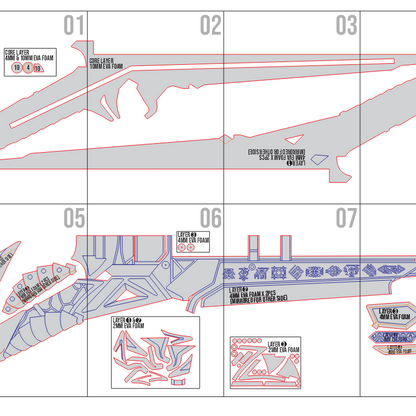 Gustave Pistol Prop Pattern Template – EVA Foam Pattern for Cosplay & DIY Builds Inspired by Clair Obscur: Expedition 33