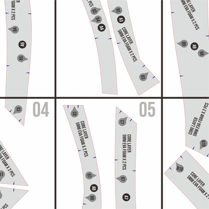 Hinata Armor Prop Pattern Template – EVA Foam Pattern for Cosplay and DIY Builds Inspired by Tensura Anime
