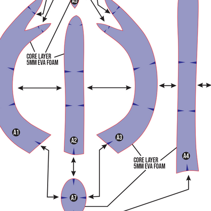 Hollow Knight Horn Prop Pattern Template – EVA Foam Pattern for Cosplay and DIY Builds Inspired by Hollow Knight / Basic Pattern