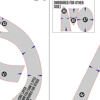 Hollow Knight Horn Prop Pattern Template – EVA Foam Pattern for Cosplay and DIY Builds Inspired by Hollow Knight / Basic Pattern