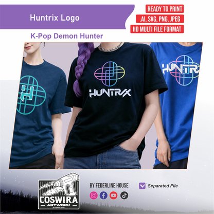 Huntrix Logo T-Shirt Design – Ready to Print Graphic Inspired by K-Pop Demon Hunter