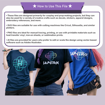 Huntrix Logo T-Shirt Design – Ready to Print Graphic Inspired by K-Pop Demon Hunter