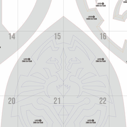 Hylian Shield Prop Pattern Template – EVA Foam Pattern for Cosplay & DIY Builds Inspired by The Legend of Zelda