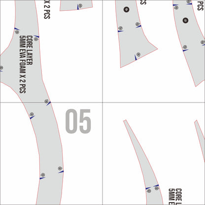 Indian Sambar Deer Antler Basic Pattern Template – EVA Foam Pattern for Cosplay & DIY Builds