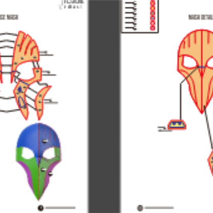 Inquisitor Mask Prop Pattern Template – EVA Foam Pattern for Cosplay and DIY Builds Inspired by Dark Fantasy Style