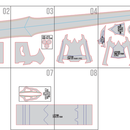 Invictus Clive Sword Prop Pattern Template – EVA Foam Pattern for Cosplay & DIY Builds Inspired by Clive Rosfield from Final Fantasy