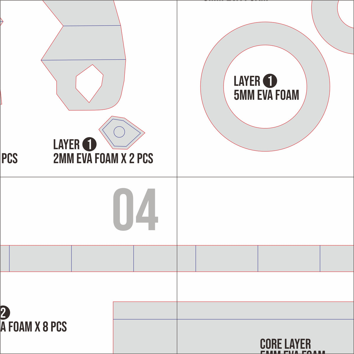 Jinx Template Jinx Grenade Prop Pattern Template – EVA Foam Pattern for Cosplay & DI ...