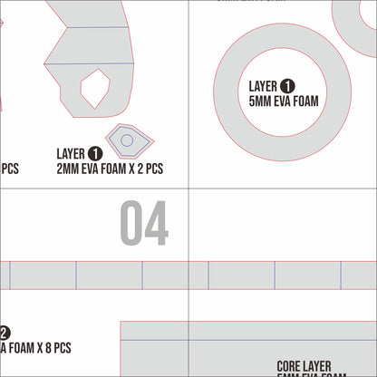 Jinx Grenade Prop Pattern Template – EVA Foam Pattern for Cosplay & DIY Builds Inspired by Arcane