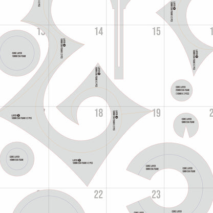 Joyaro Monoco’s Brush Prop Pattern Template – EVA Foam Pattern for Cosplay & DIY Builds Inspired by Clair Obscur: Expedition 33