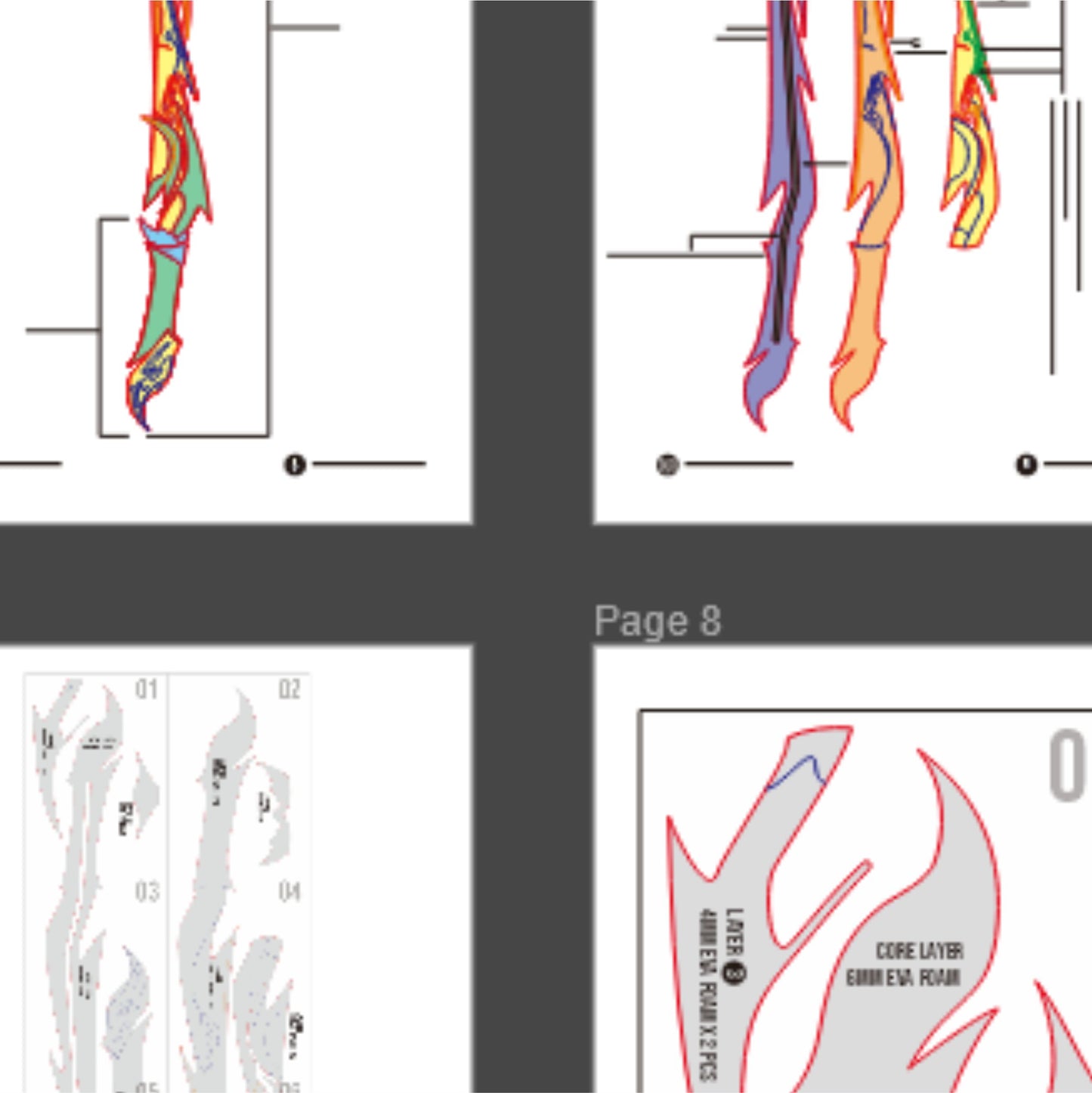 Katana Scarlet Moon Prop Pattern Template – EVA Foam Pattern for Cosplay and DIY Builds Inspired by Free Fire