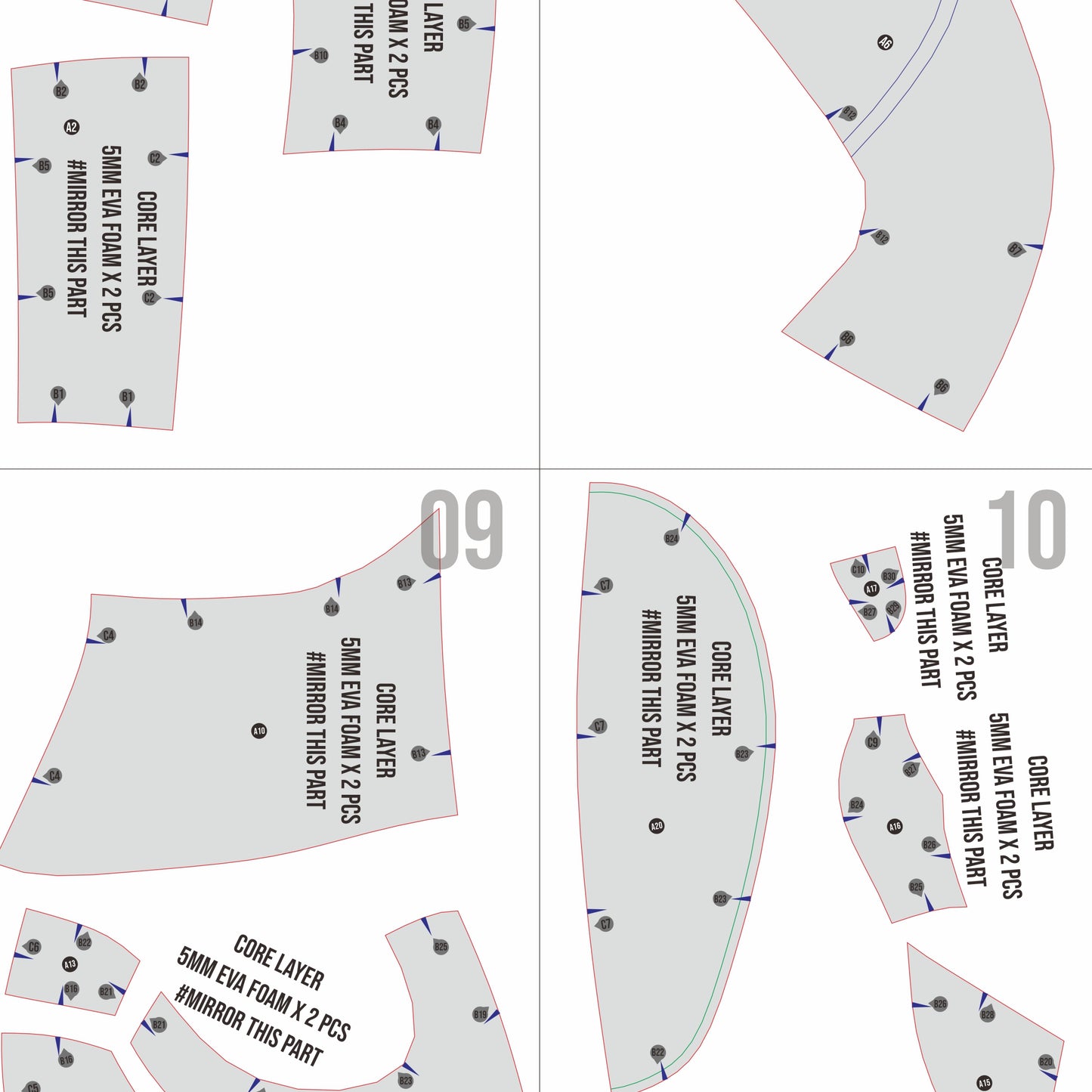 King Helmet V2 Prop Pattern Template – EVA Foam Pattern for Cosplay and DIY Builds Inspired by Tekken
