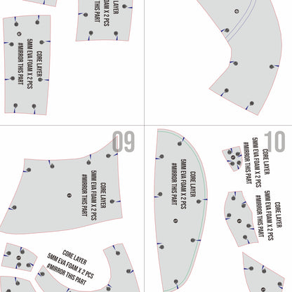 King Helmet V2 Prop Pattern Template – EVA Foam Pattern for Cosplay and DIY Builds Inspired by Tekken