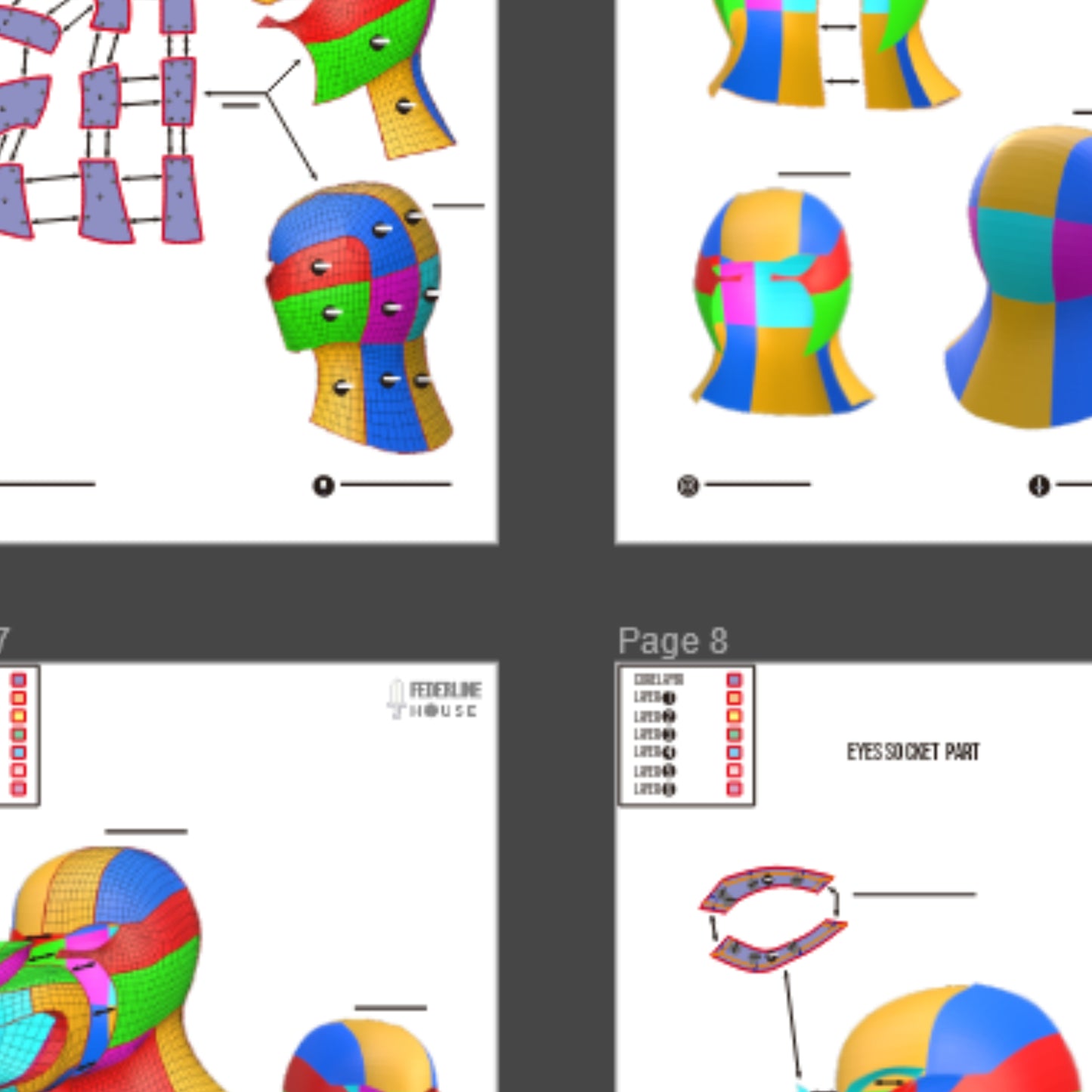 King Helmet V2 Prop Pattern Template – EVA Foam Pattern for Cosplay and DIY Builds Inspired by Tekken