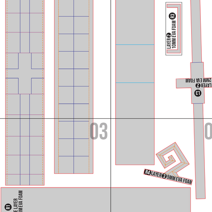 Kinich Bracelet Prop Pattern Template – EVA Foam Pattern for Cosplay and DIY Builds Inspired by Genshin Impact