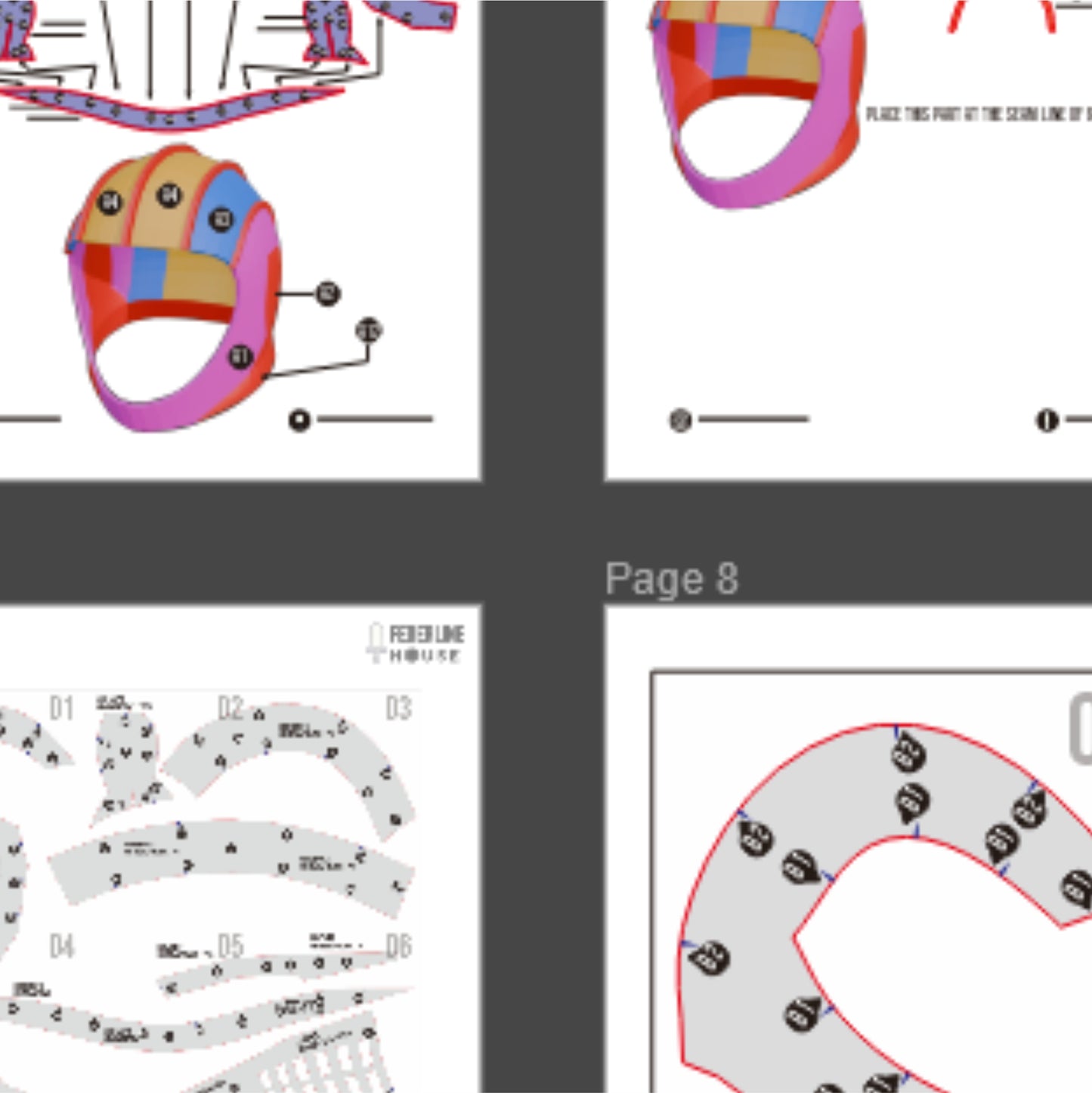 Knight Helmet No.2 Basic Pattern Template – EVA Foam Cosplay PDF for DIY Builds