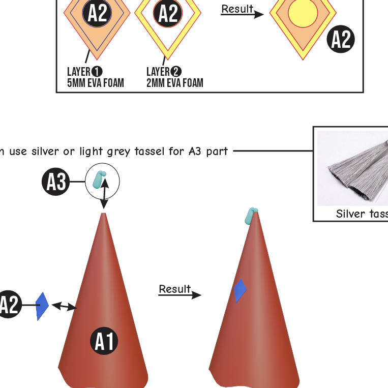 Knight Moralis Witch Hat Prop Pattern Template – EVA Foam Pattern for Cosplay and DIY Builds Inspired by Witch Hat Atelier