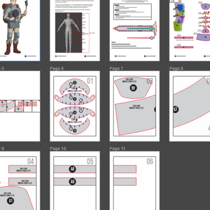 Prop Pattern: Laios Touden Armor from Dungeon Meshi Cosplay Template PDF