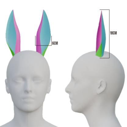 Long Horse Ears Prop Pattern Template – EVA Foam Pattern for Cosplay and DIY Builds Inspired by Animal Fantasy Style