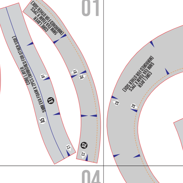 Long Neck Armor Collar Basic Pattern Template – EVA Foam Cosplay PDF for DIY Armor