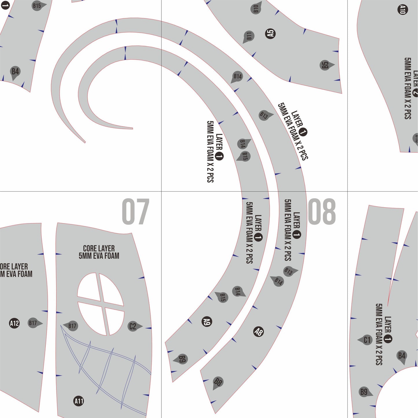 Lute Helmet Prop Pattern Template – EVA Foam Pattern for Cosplay and DIY Builds Inspired by Hazbin Hotel