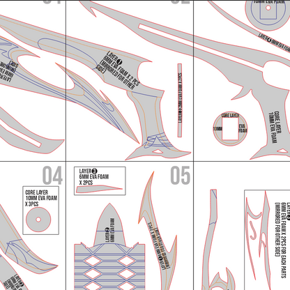 MAC7 Gun Prop Pattern Template – EVA Foam Pattern for Cosplay and DIY Builds Inspired by Free Fire