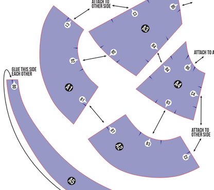 Magical Witch Hat Basic Pattern Template – EVA Foam Pattern for Cosplay & DIY Builds