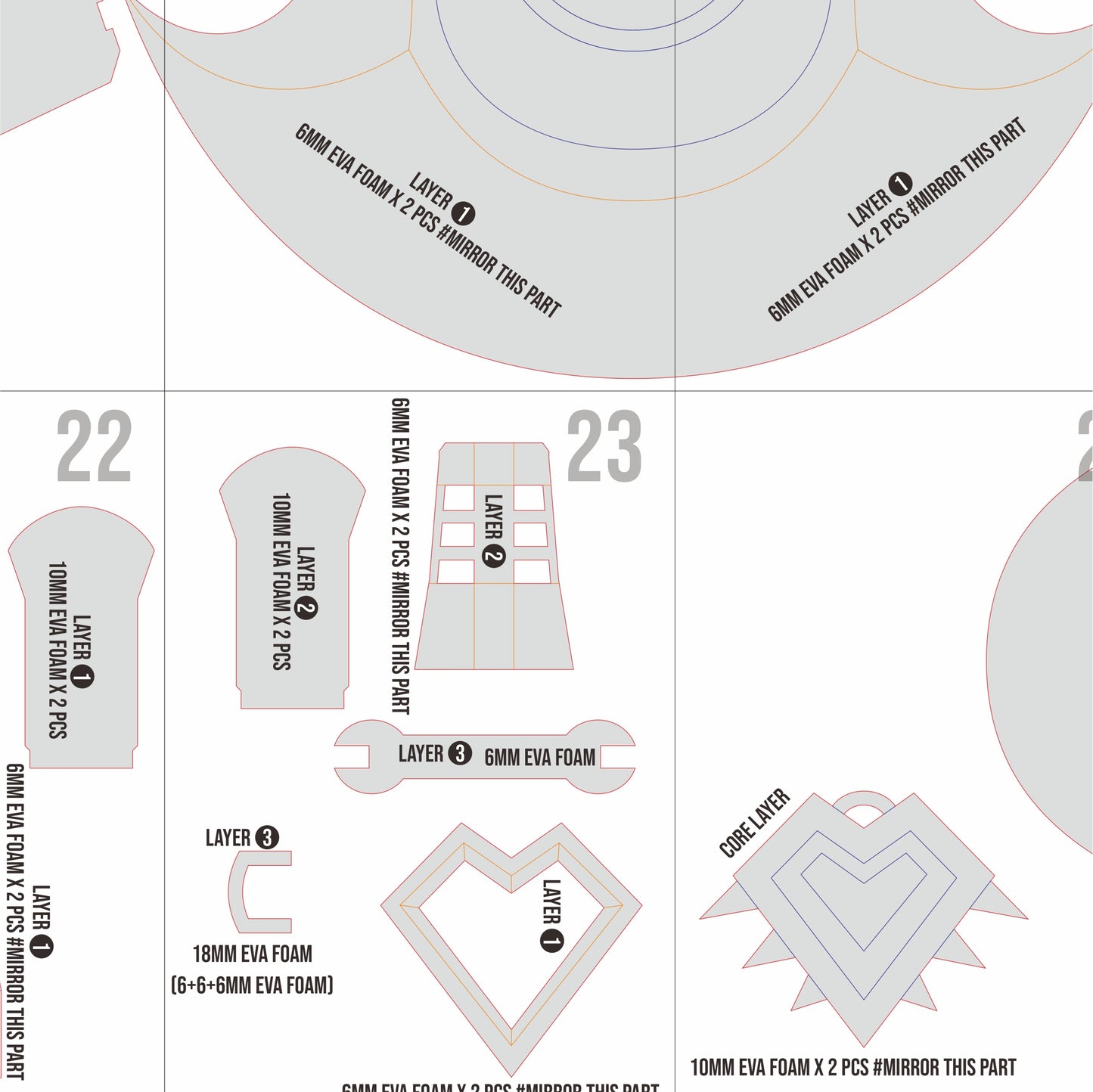 Magik Millenia Skin Sword Prop Pattern Template – EVA Foam Pattern for Cosplay and DIY Builds Inspired by Marvel Rivals