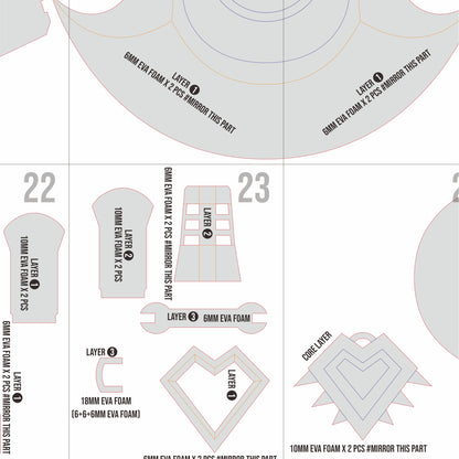 Magik Millenia Skin Sword Prop Pattern Template – EVA Foam Pattern for Cosplay and DIY Builds Inspired by Marvel Rivals