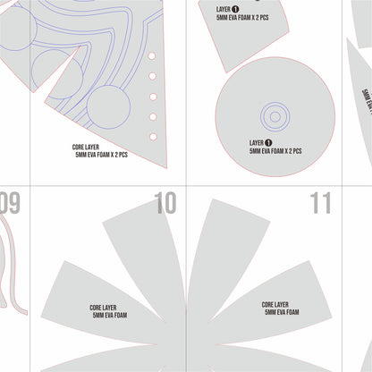 Majora Mask and Helmet Prop Pattern Template – EVA Foam Pattern for Cosplay & DIY Builds Inspired by The Legend of Zelda