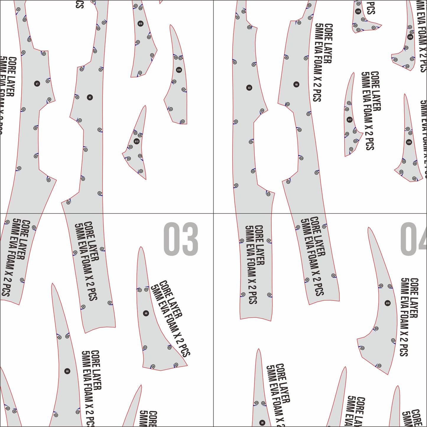 Marsh Deer Horn Basic Pattern Template – EVA Foam Pattern for Cosplay & DIY Builds