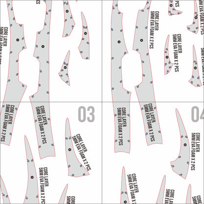 Marsh Deer Horn Basic Pattern Template – EVA Foam Pattern for Cosplay & DIY Builds