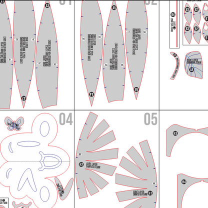 Mascot Apple Helmet Basic Pattern Template – EVA Foam Cosplay PDF for DIY Builds