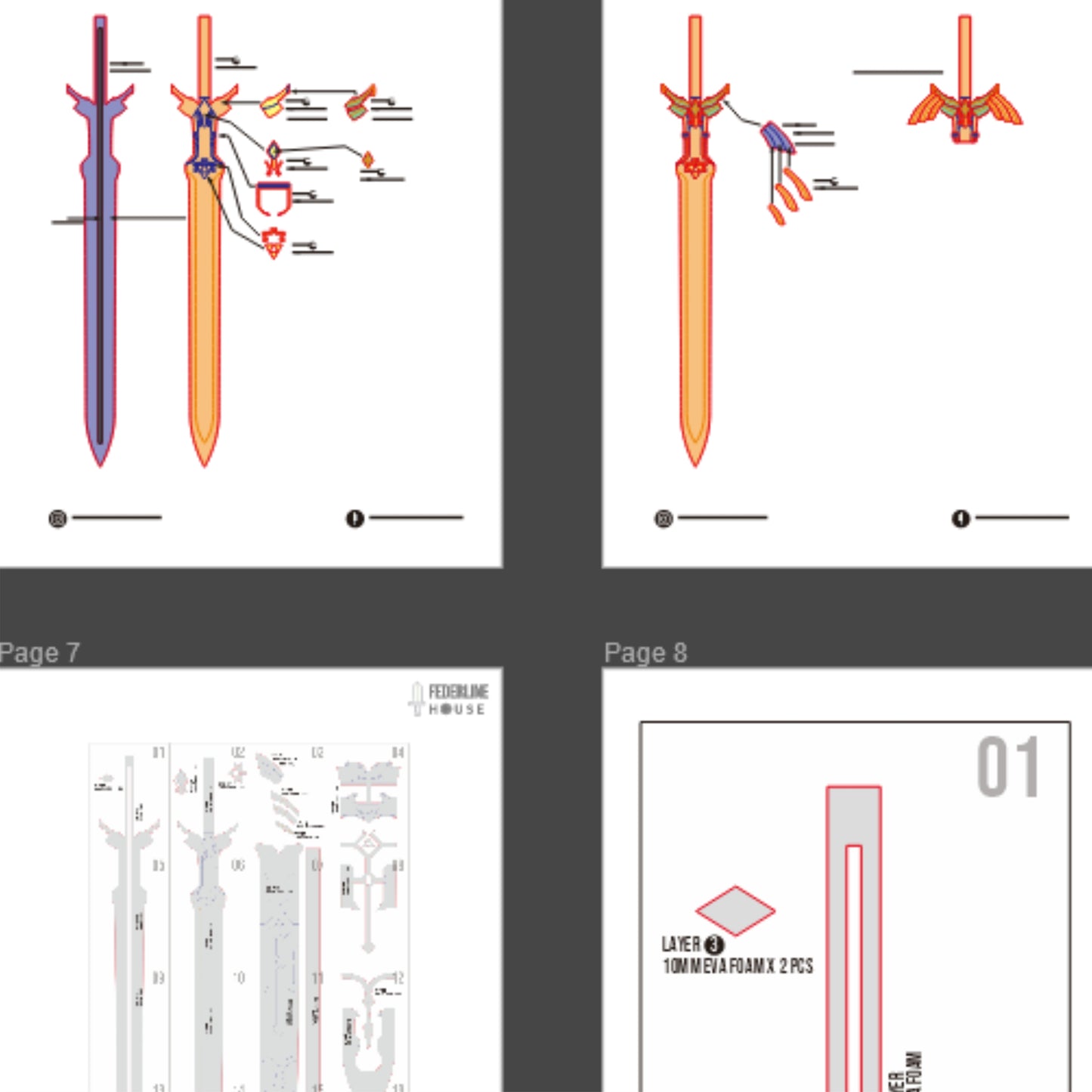 Master Sword Prop Pattern Template – EVA Foam Pattern for Cosplay & DIY Builds Inspired by The Legend of Zelda