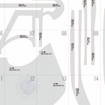 Mei Axe Prop Pattern Template – EVA Foam Pattern for Cosplay & DIY Builds Inspired by Jujutsu Kaisen