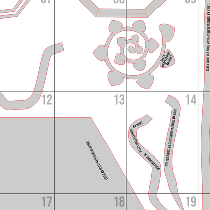 Melly La Rosa Net Prop Pattern Template – EVA Foam Pattern for Cosplay and DIY Builds Inspired by Identity V