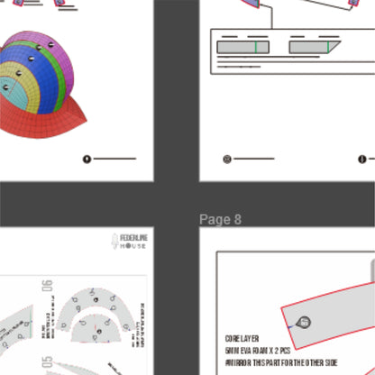 Morion Helmet Basic Pattern Template – EVA Foam Cosplay PDF for DIY