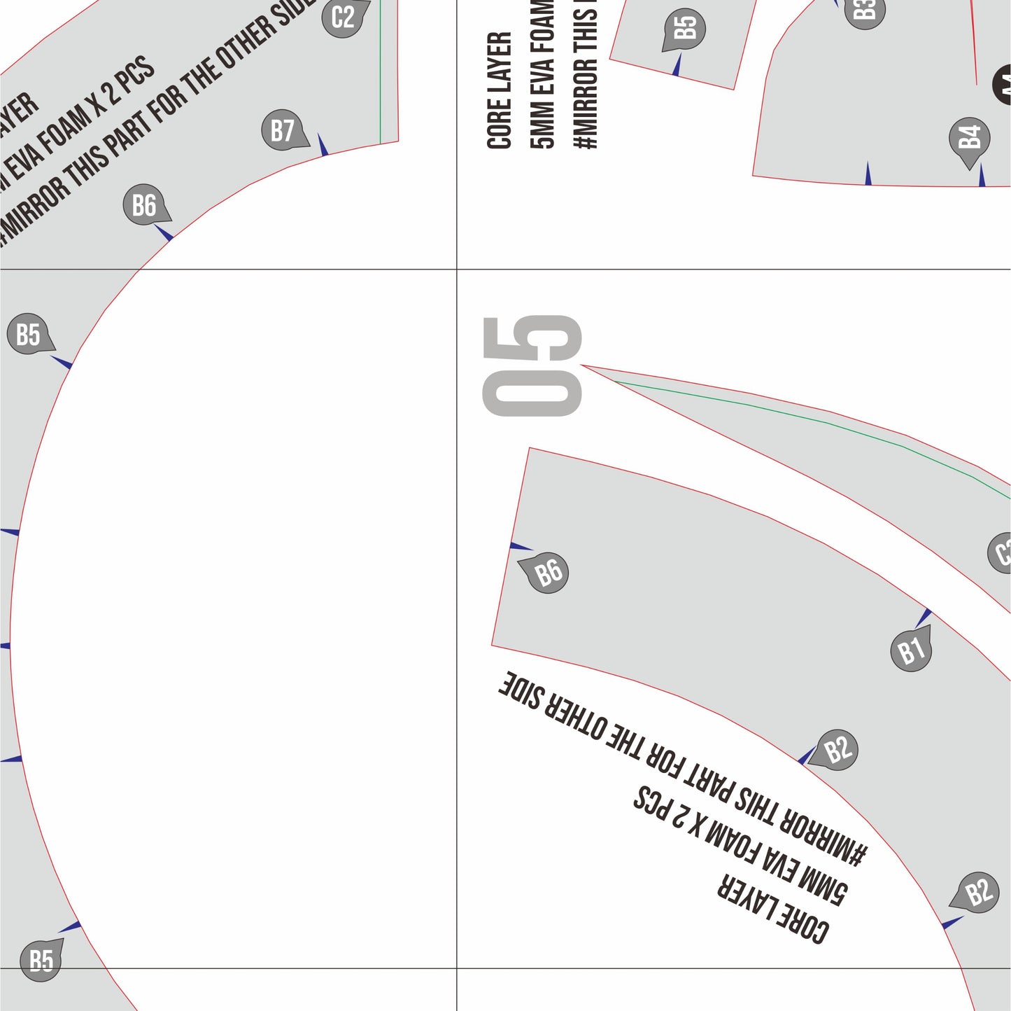 Morion Helmet Basic Pattern Template – EVA Foam Cosplay PDF for DIY