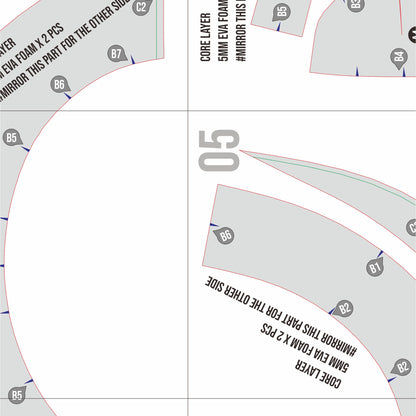 Morion Helmet Basic Pattern Template – EVA Foam Cosplay PDF for DIY