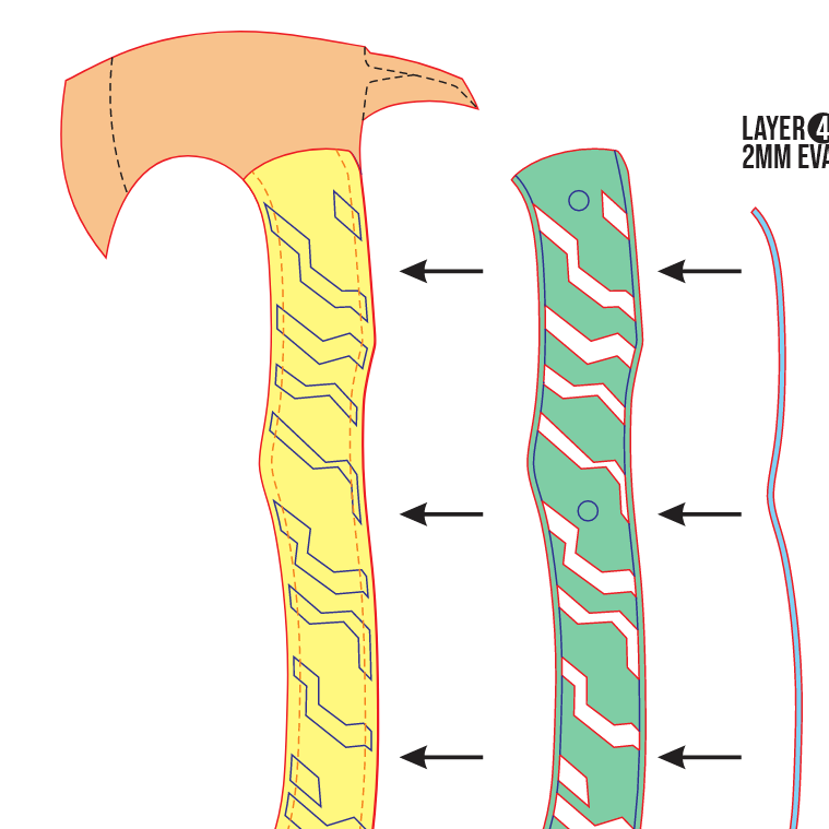 Mortal Edge Axe Prop Pattern Template – EVA Foam Pattern for Cosplay and DIY Builds Inspired by Resident Evil Requiem Game