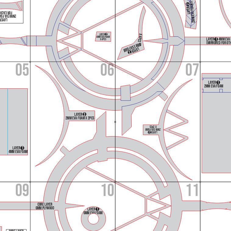 Mostima Dual Staff & Bag EVA Foam Pattern PDF – Arknights Inspired Cosplay Prop Template
