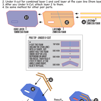 Neon Frontplate & Backplate Armor Prop Pattern Template – EVA Foam Pattern for Cosplay and DIY Builds Inspired by Valorant