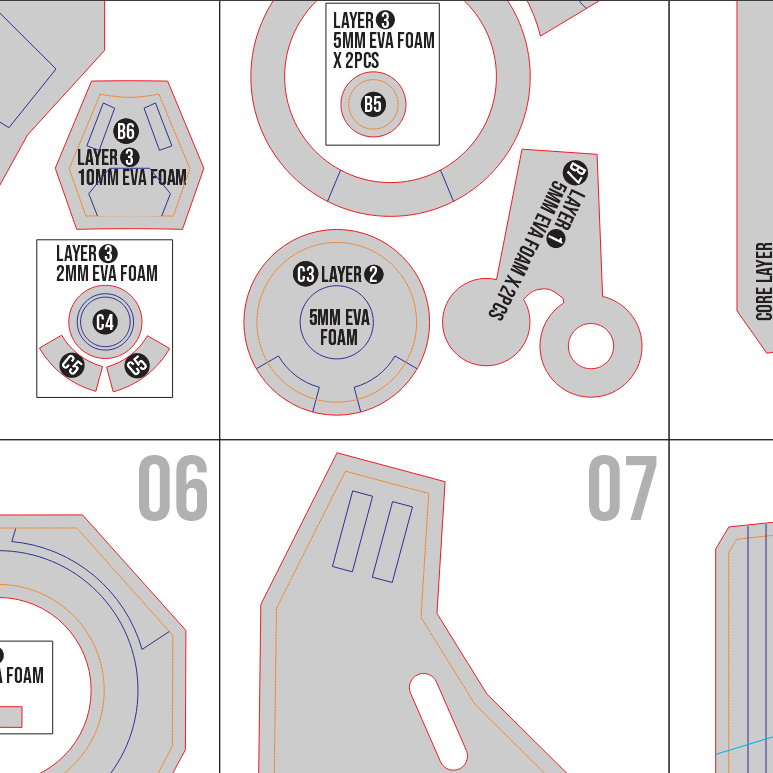 Neon Frontplate & Backplate Armor Prop Pattern Template – EVA Foam Pattern for Cosplay and DIY Builds Inspired by Valorant