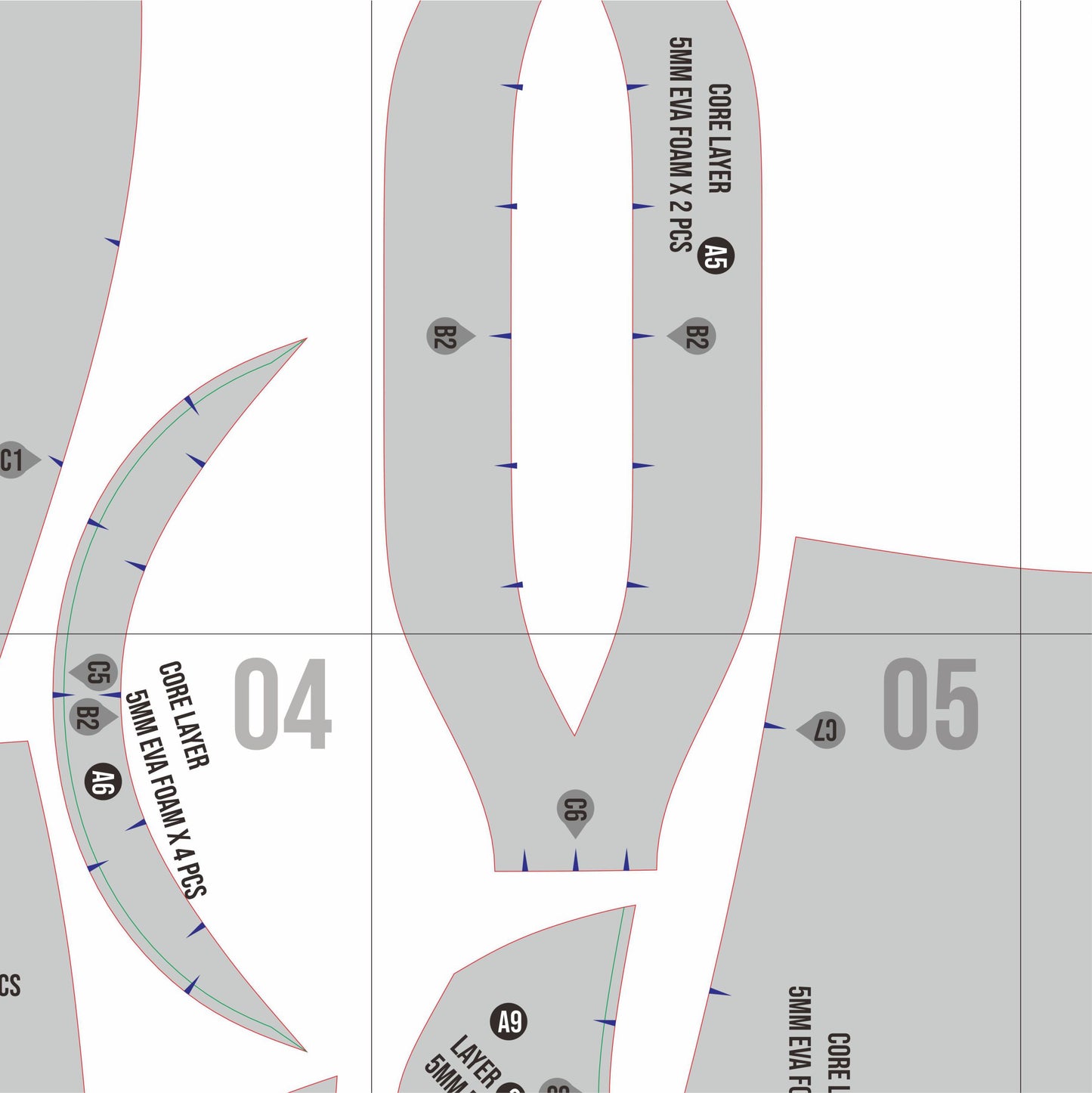 Shirogane Noel Armor Prop Pattern Template – EVA Foam Pattern for Cosplay and DIY Builds Inspired by Hololive