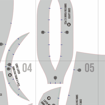 Shirogane Noel Armor Prop Pattern Template – EVA Foam Pattern for Cosplay and DIY Builds Inspired by Hololive