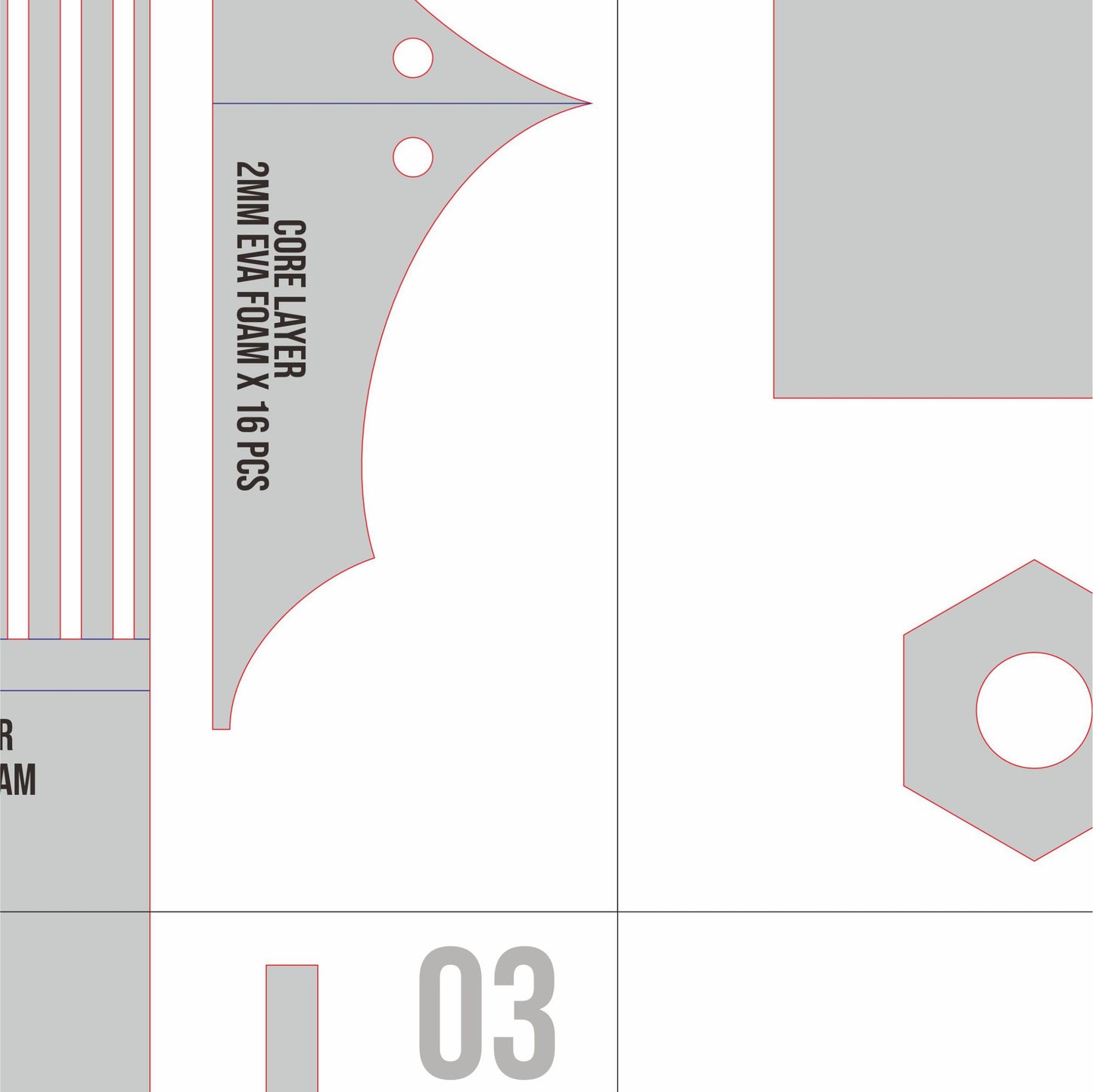 Noel Weapon Prop Pattern Template – EVA Foam Pattern for Cosplay and DIY Builds Inspired by Genshin Impact