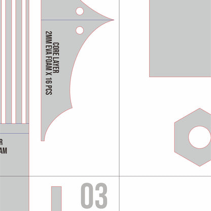 Noel Weapon Prop Pattern Template – EVA Foam Pattern for Cosplay and DIY Builds Inspired by Genshin Impact