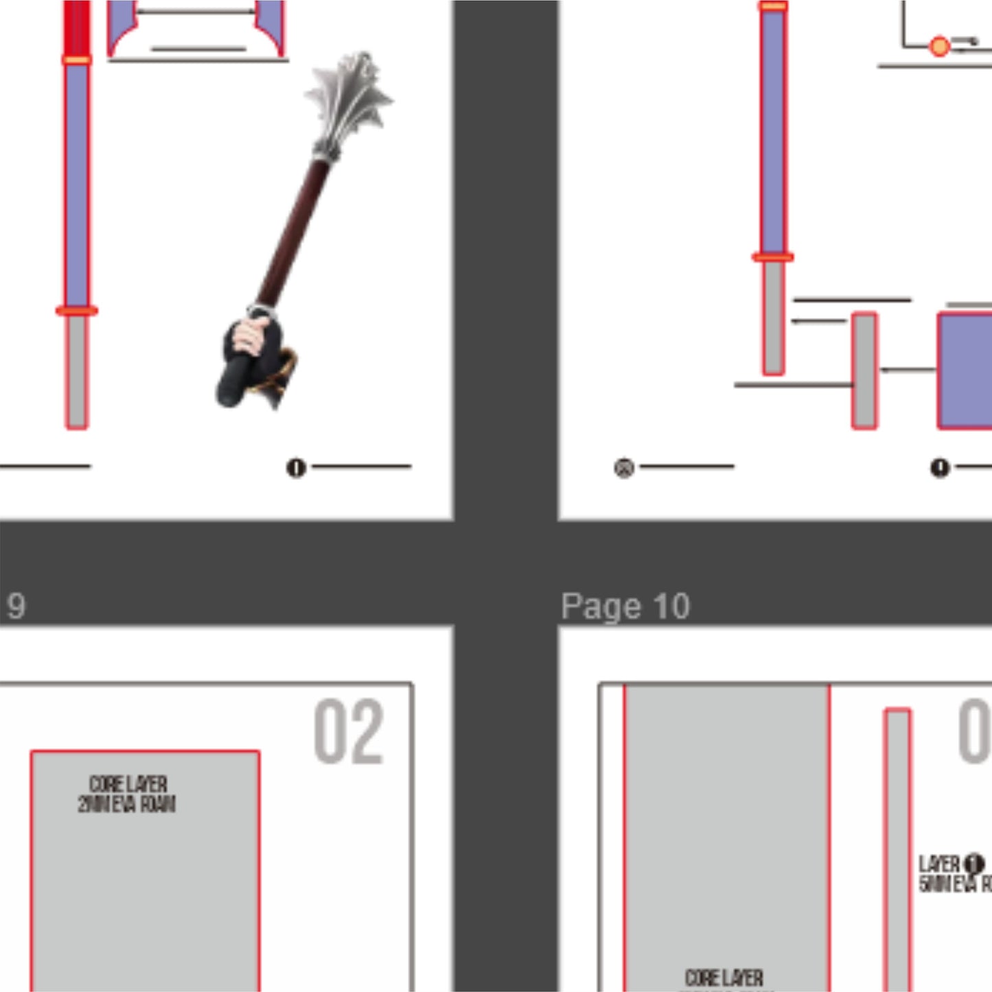 Noel Weapon Prop Pattern Template – EVA Foam Pattern for Cosplay and DIY Builds Inspired by Genshin Impact