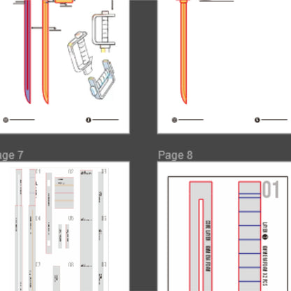 Norgalle Senridge Weapon Prop Pattern Template – EVA Foam Pattern for Cosplay and DIY Builds Inspired by Sentenced To Be Hero Anime