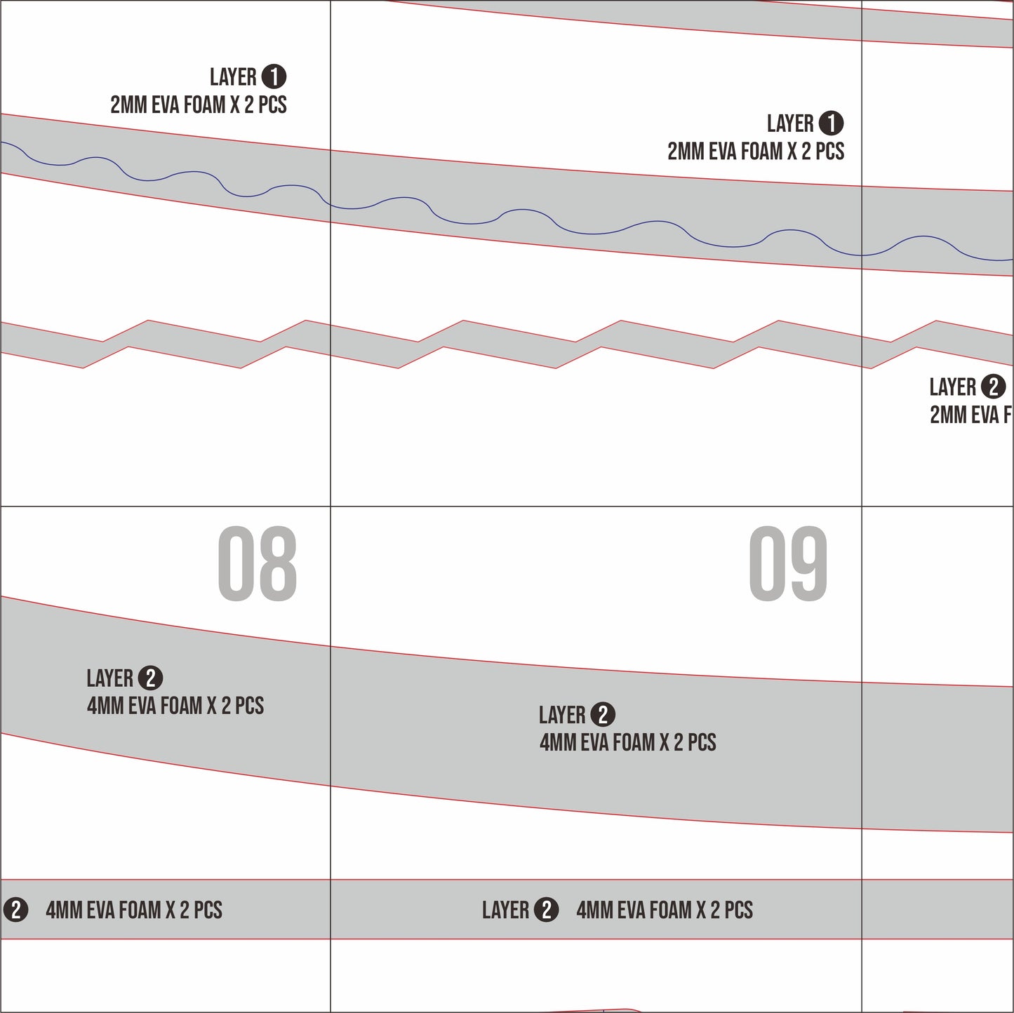 Okada Izo Katana Prop Pattern Template – EVA Foam Pattern for Cosplay & DIY Builds Inspired by Fate/Grand Order