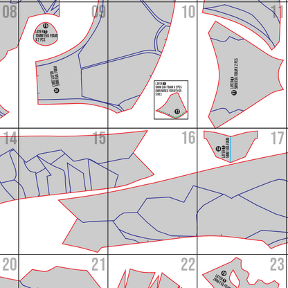 Omen Body Armor Prop Pattern Template – EVA Foam Pattern for Cosplay and DIY Builds Inspired by Valorant